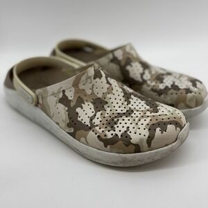 Crocs Mens LiteRide Memory Foam 13 Camouflage Comfort  Warm Weather Colonial